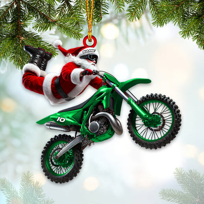 Custom Name Motocross Ornament, Motocross Lover Christmas Gift