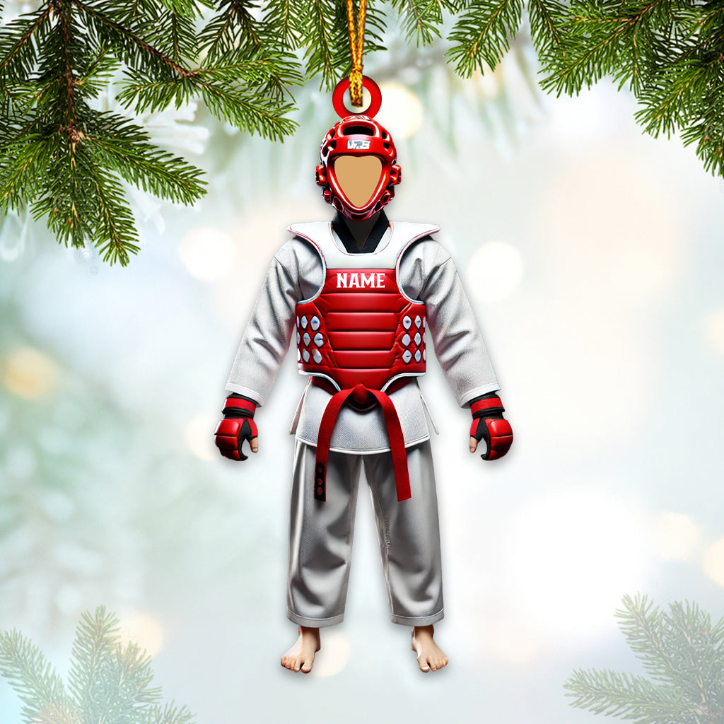 Custom Name Taekwondo Ornament, Taekwondo Christmas Gift