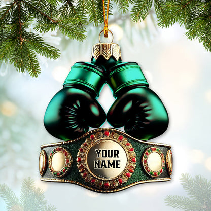 Custom Name Boxing Champion Ornament, Boxing Lover Christmas Gift